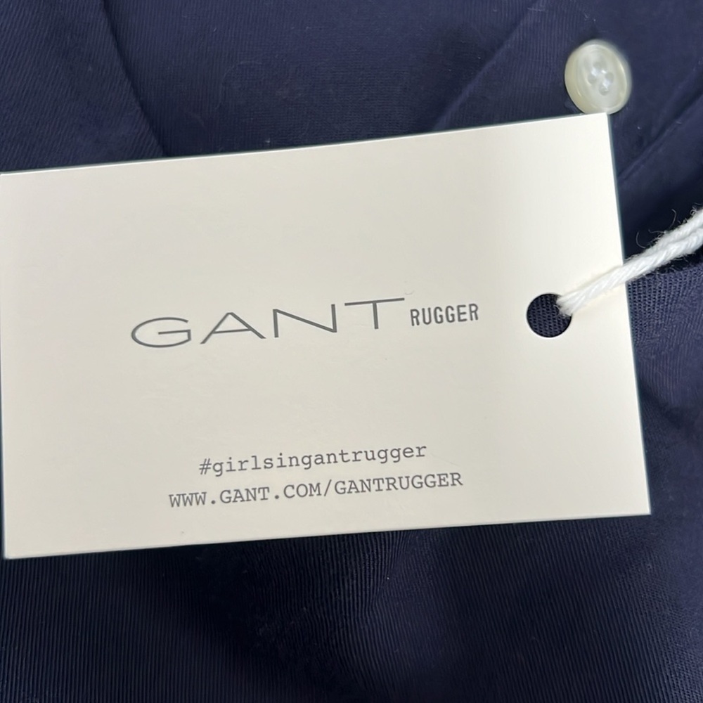 Gant Rugger shirt back dress NWT size L navy blue - Picture 5 of 9